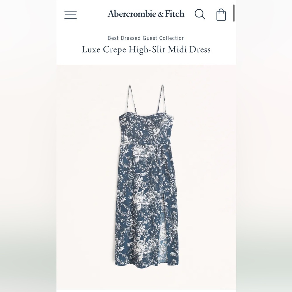 Abercrombie size LT Lux Crepe midi dress